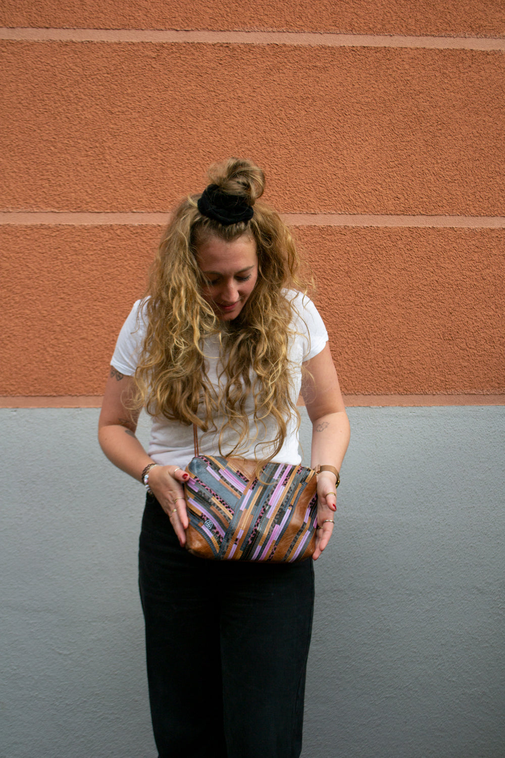 Festival Bag Crazy Stripes / Black