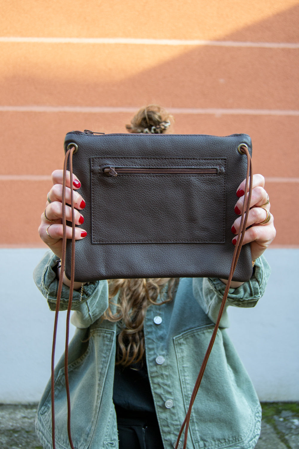 Festivaltasche Crazy Stripes / Dark Brown Leo / Medium