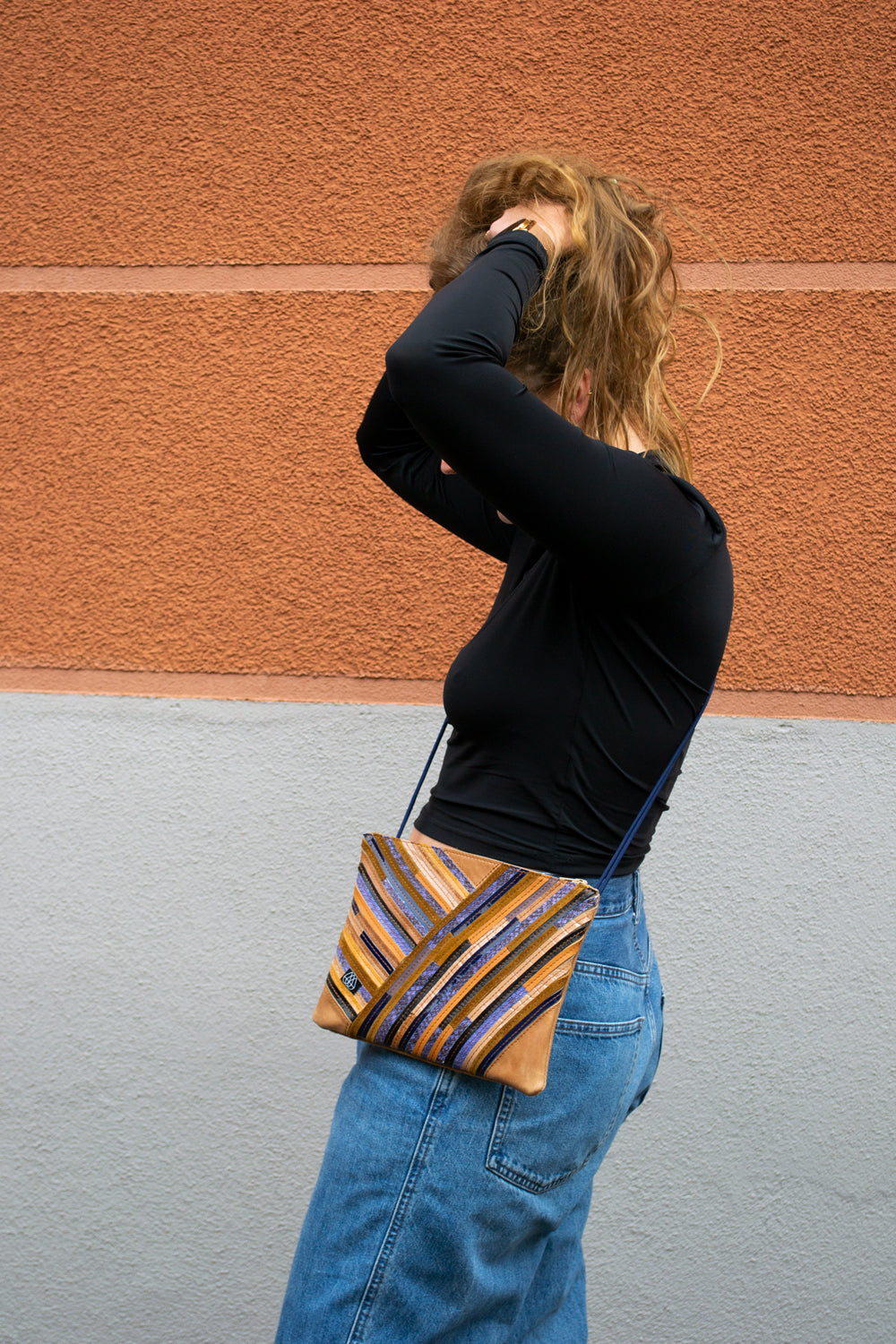 Festival Bag Crazy Stripes / Black