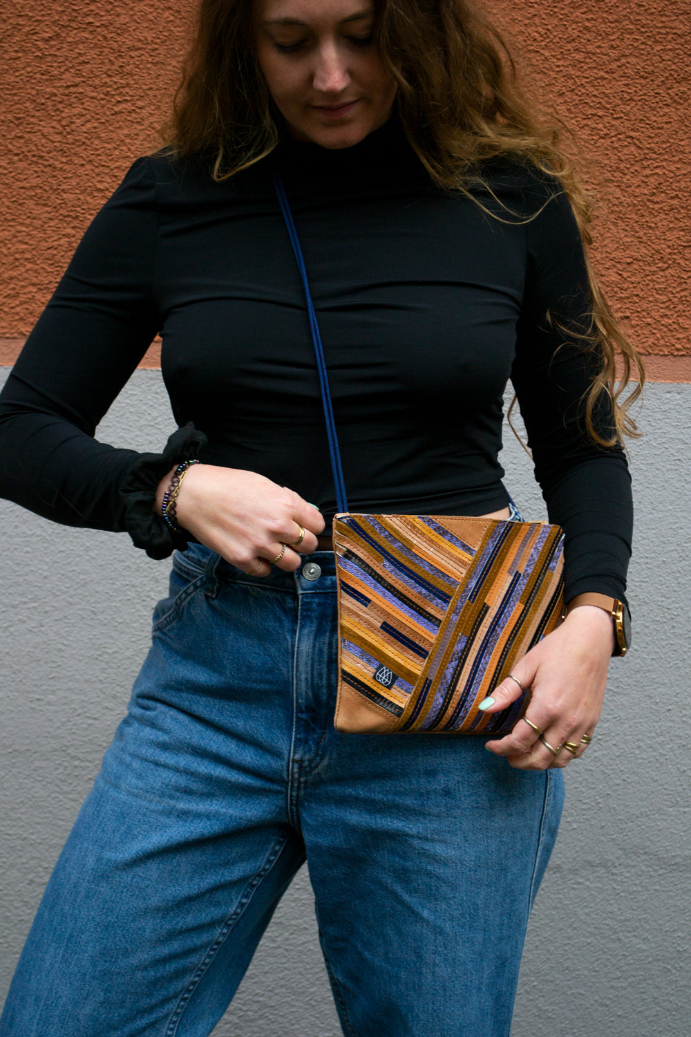 Festival Bag Crazy Stripes / Black