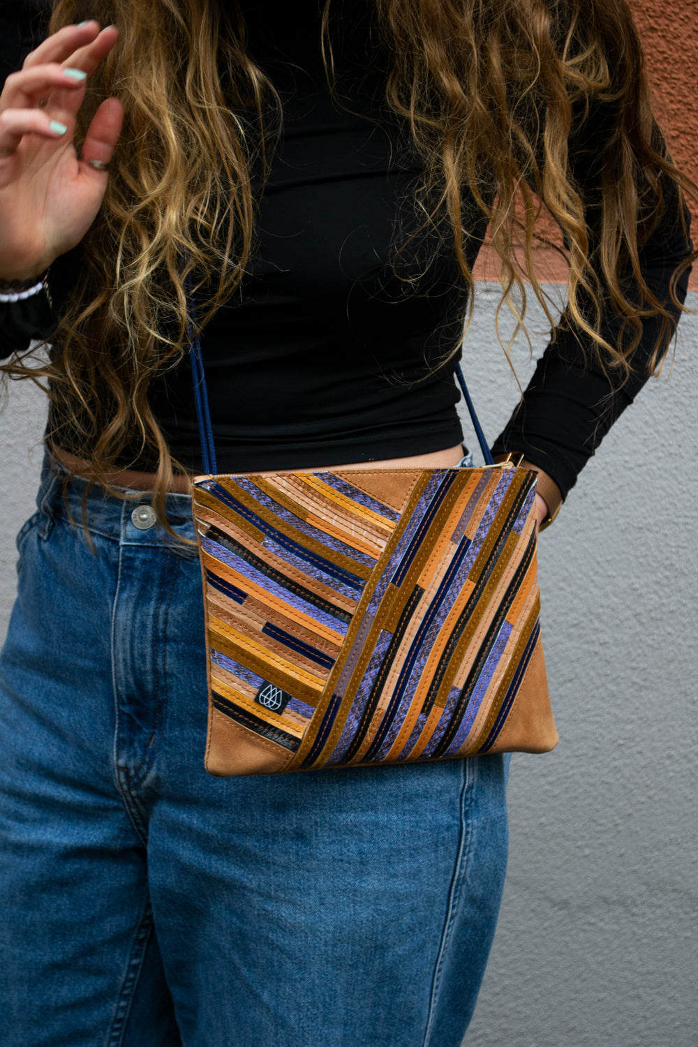 Festival Bag Crazy Stripes / Black
