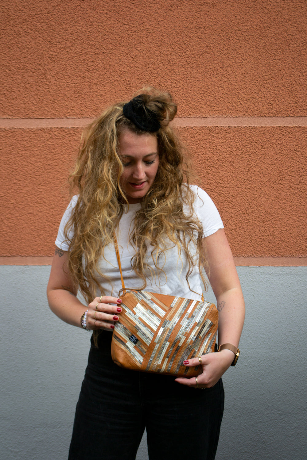 Festival Bag Crazy Stripes / Black