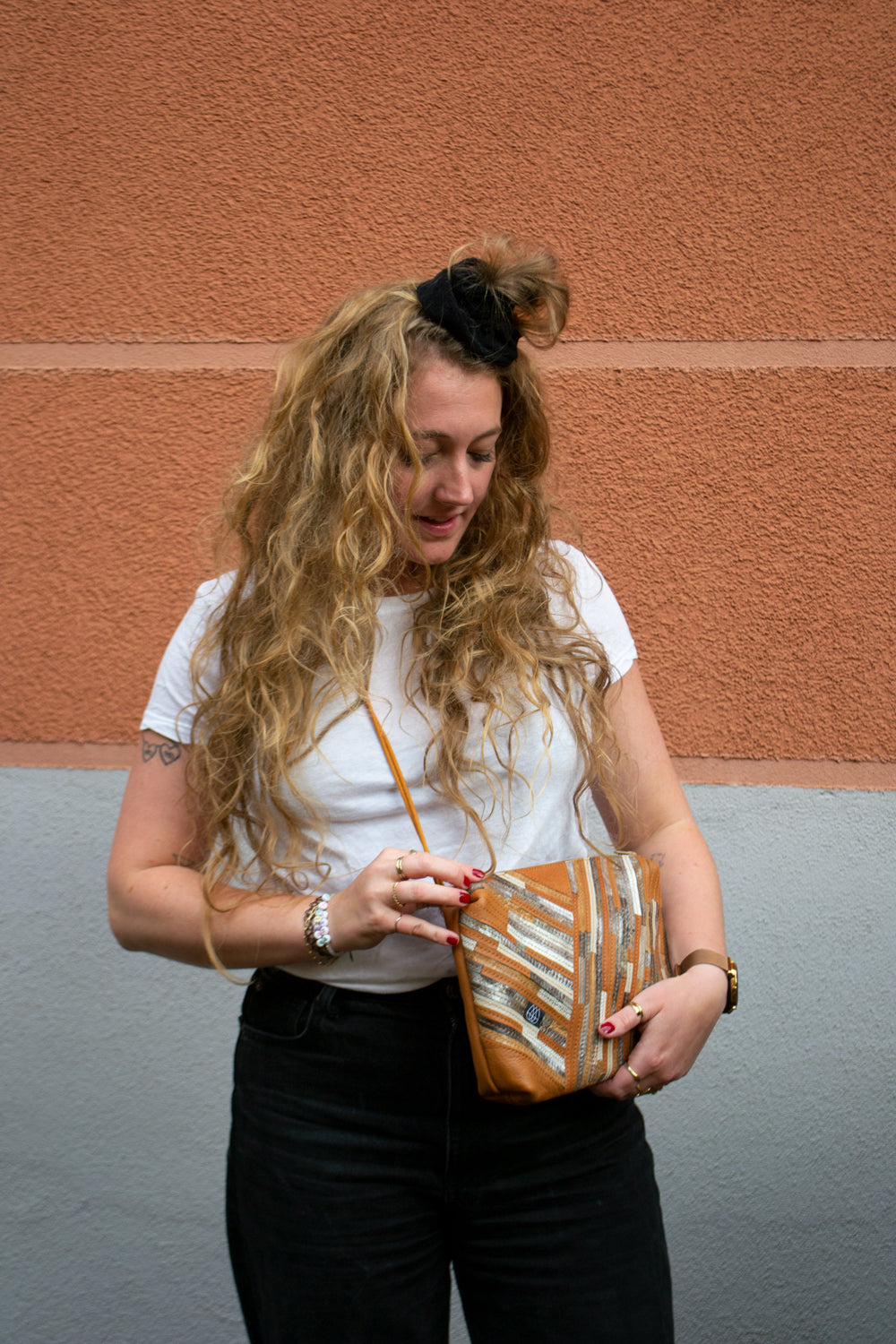 Festival Bag Crazy Stripes / Black