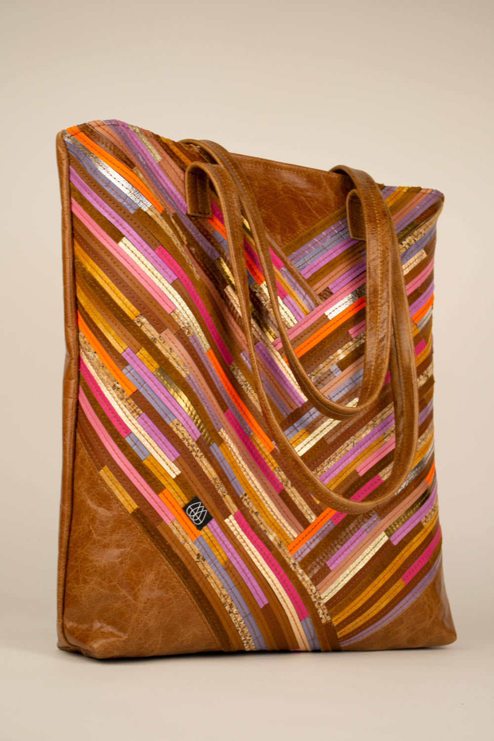 Cabas Ananas Crazy Stripes Cognac