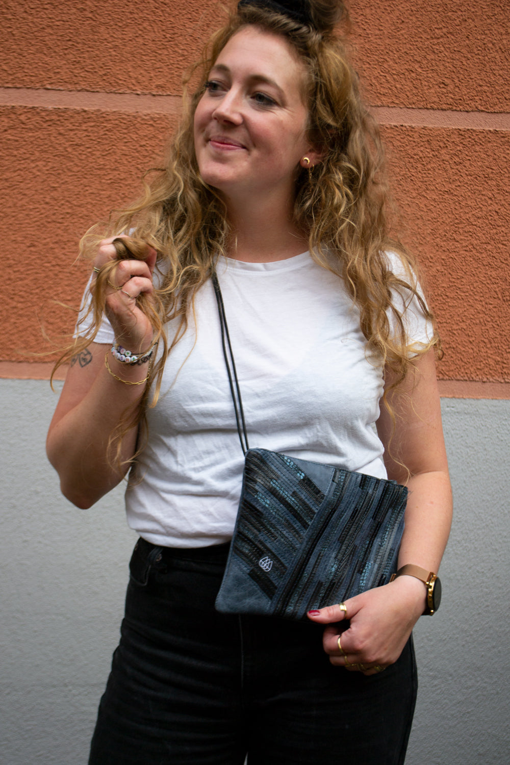 Festival Bag Crazy Stripes / Black