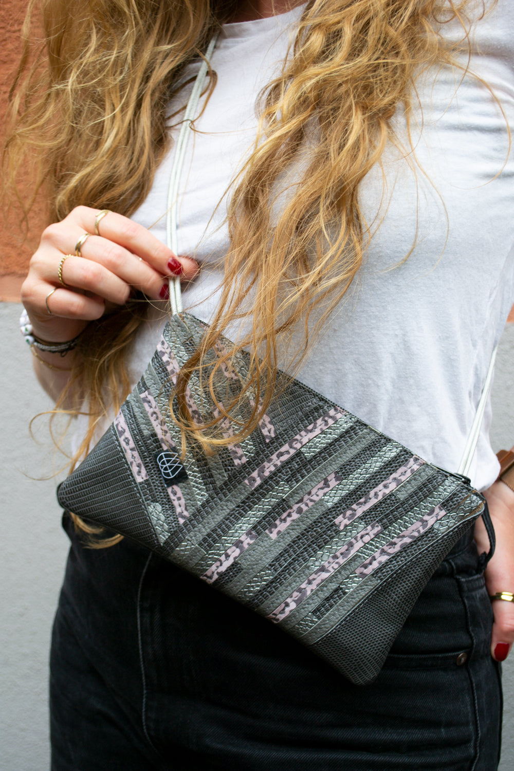 Festival Bag Crazy Stripes / Black