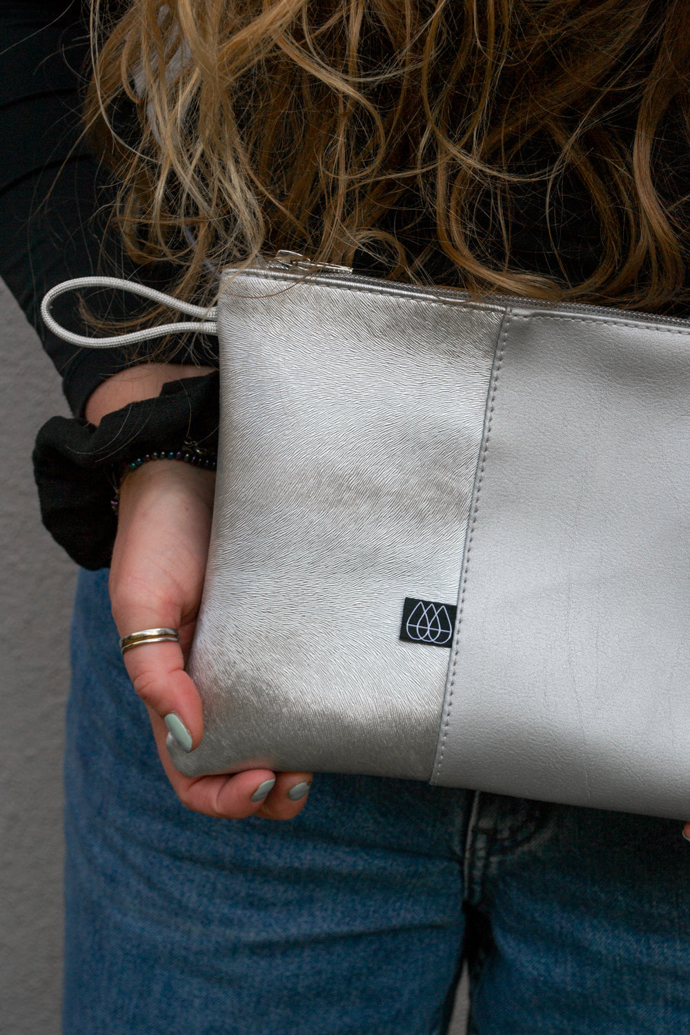 Pochette plate argent