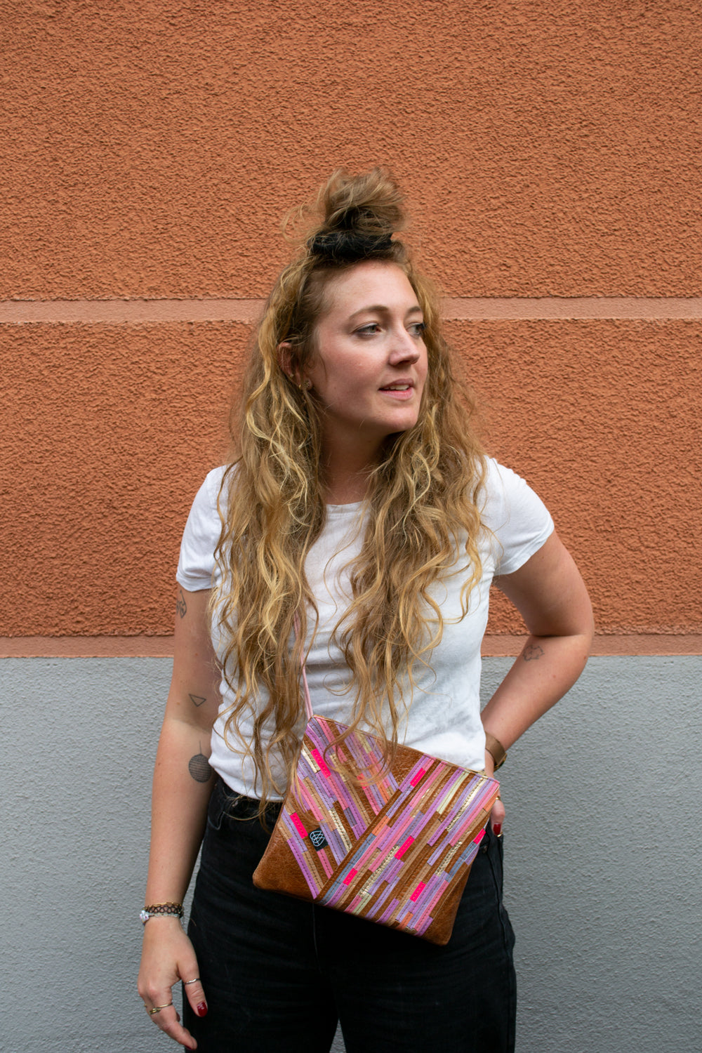 Festival Bag Crazy Stripes / Black