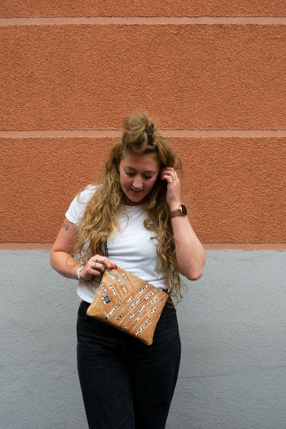 Festival Bag Crazy Stripes / Black