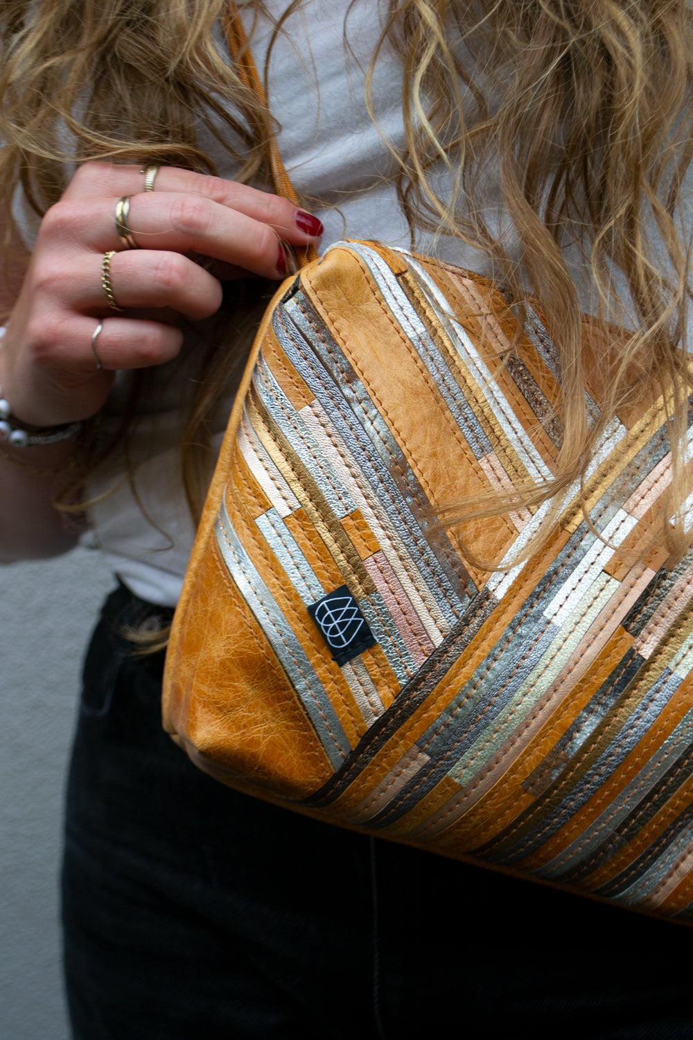 Festival Bag Crazy Stripes / Black