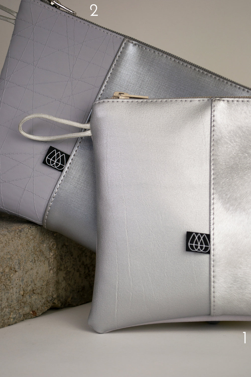 Pochette plate argent