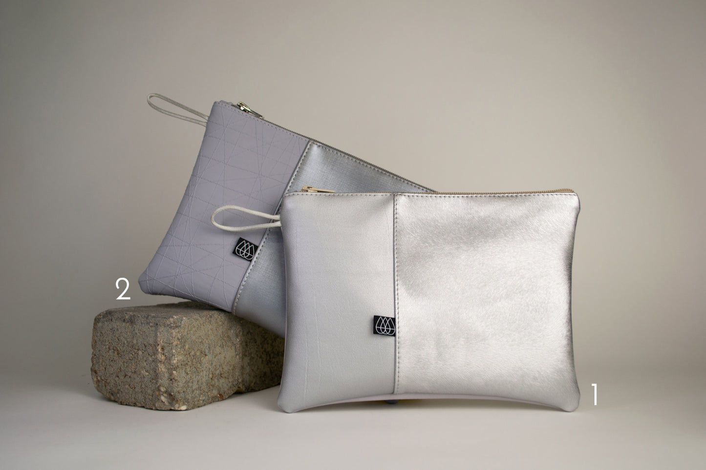 Pochette plate argent