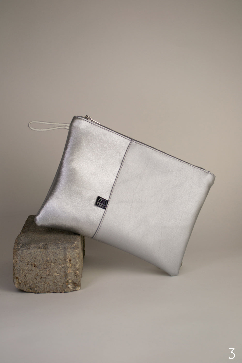 Pochette plate argent