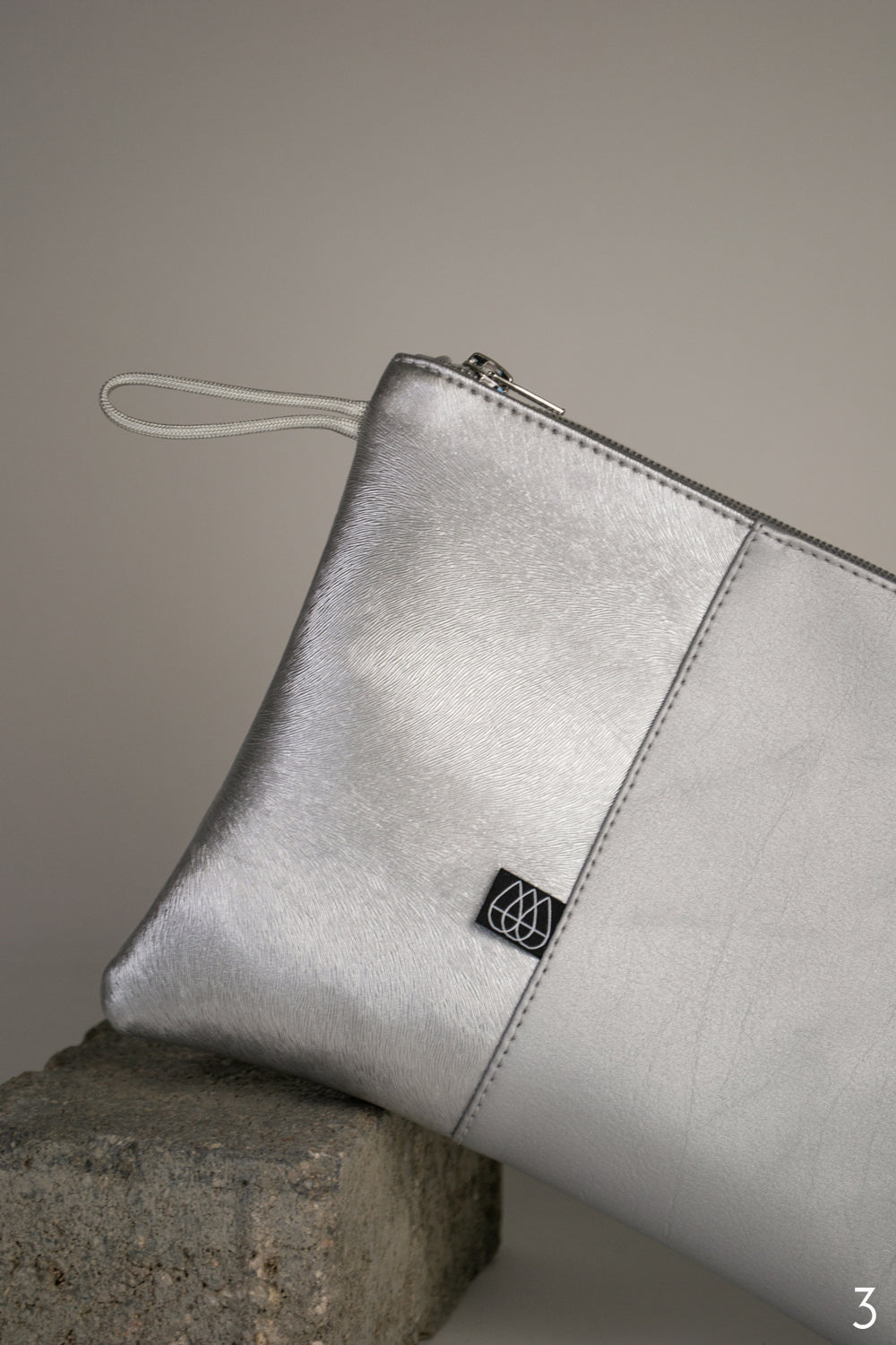 Pochette plate argent