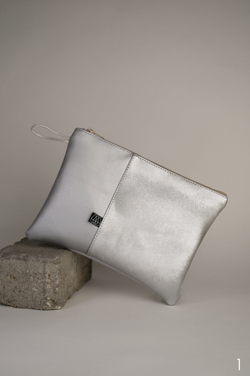 Pochette plate argent