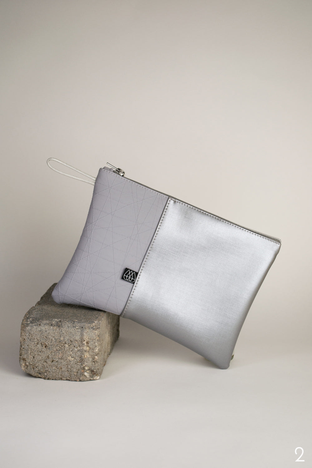 Pochette plate argent
