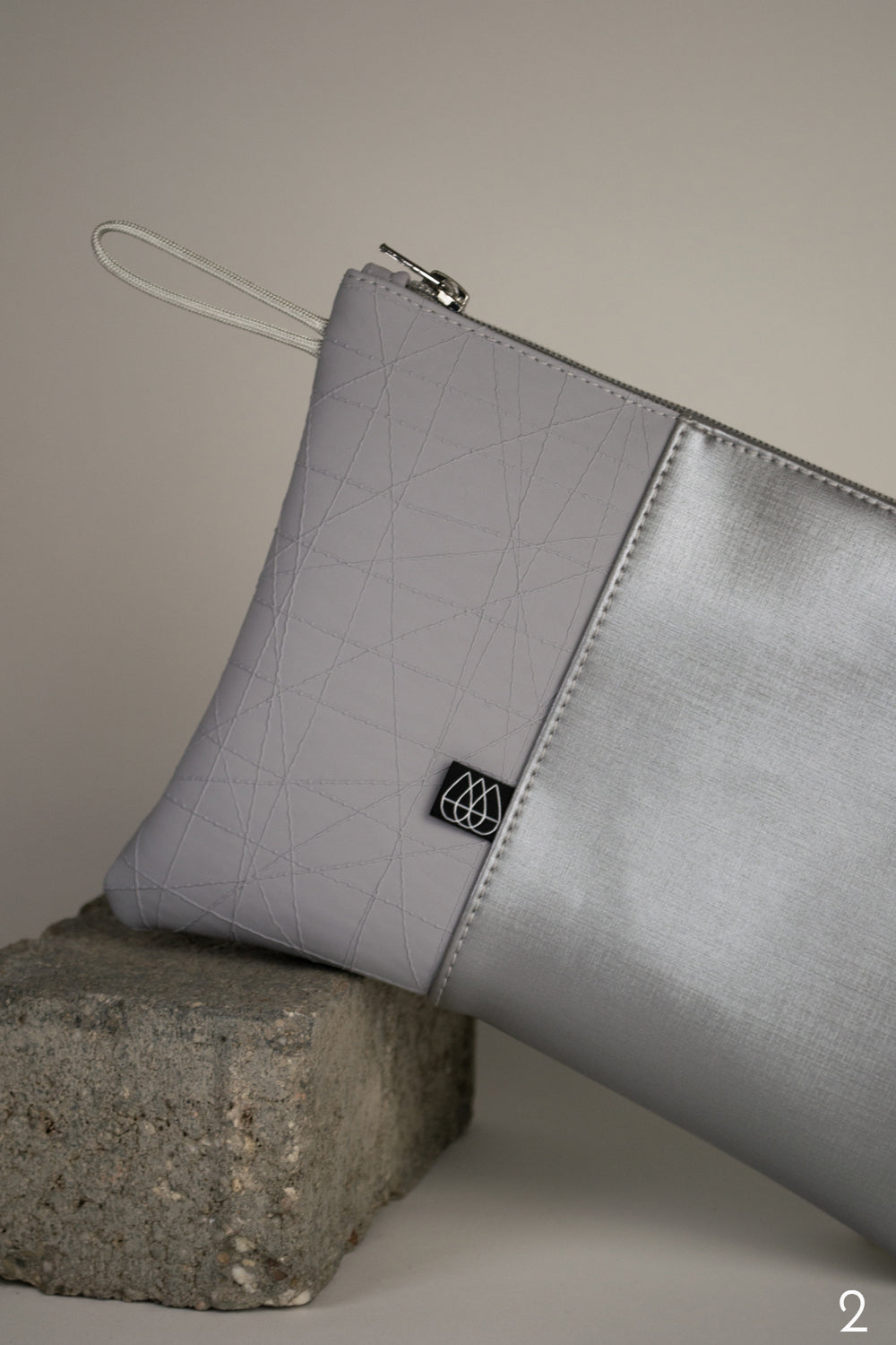 Pochette plate argent