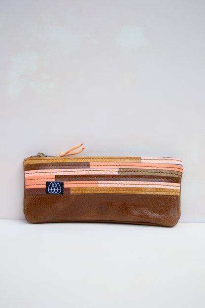 Mäppchen Crazy Stripes / Leder