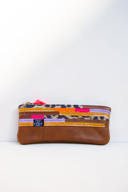 Mäppchen Crazy Stripes / Leder