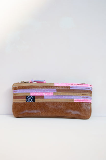 Mäppchen Crazy Stripes / Leder