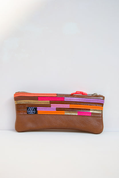 Mäppchen Crazy Stripes / Leder