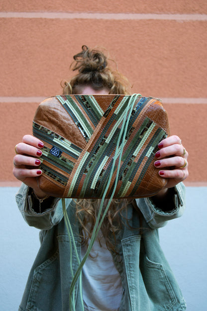 Festivaltasche Crazy Stripes / Green Leo / Large