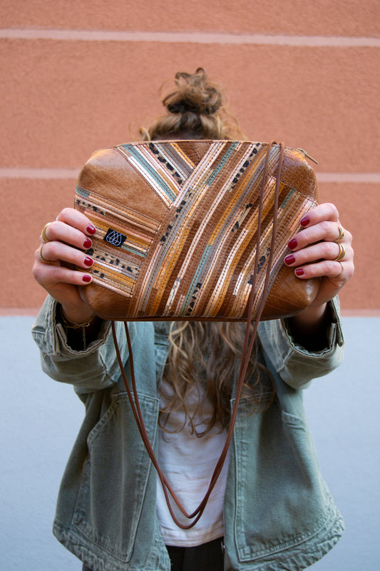 Festivaltasche Crazy Stripes / Metallic Jungle / Large