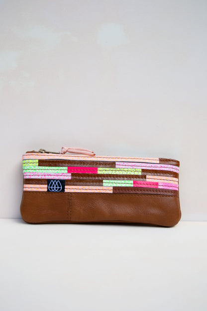 Mäppchen Crazy Stripes / Leder