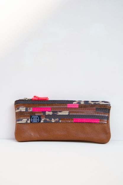 Mäppchen Crazy Stripes / Leder