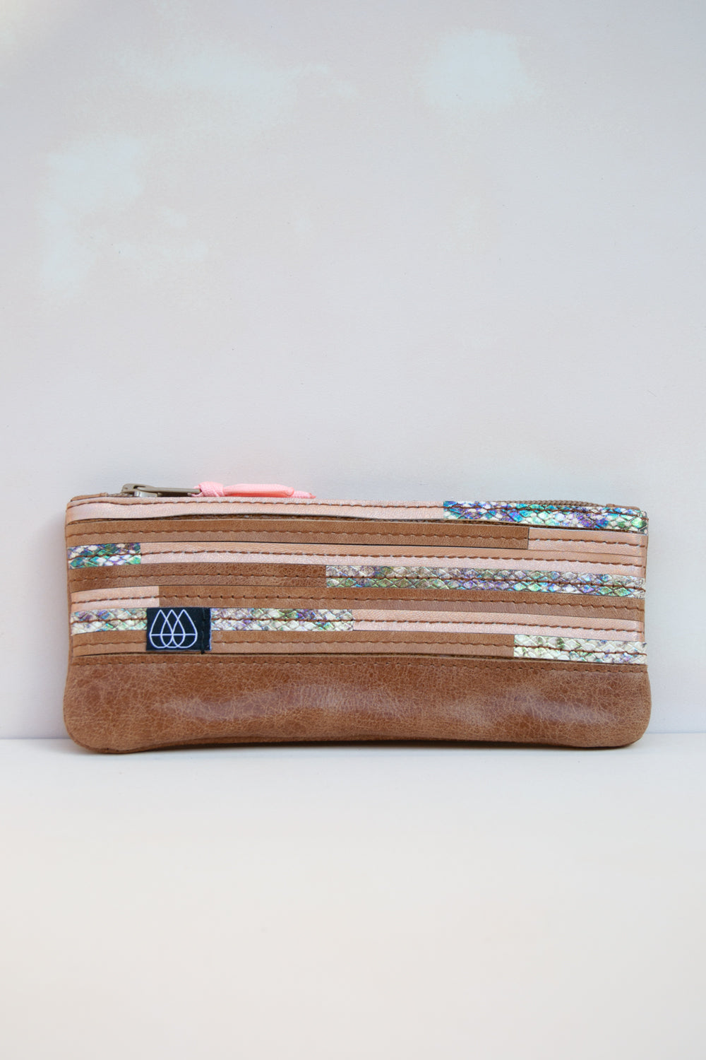 Mäppchen Crazy Stripes / Leder