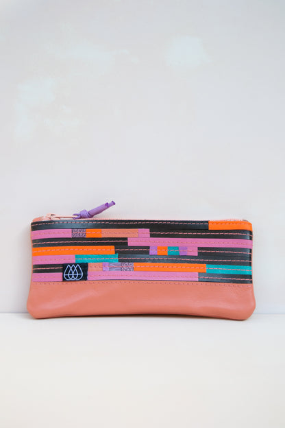 Mäppchen Crazy Stripes / Leder
