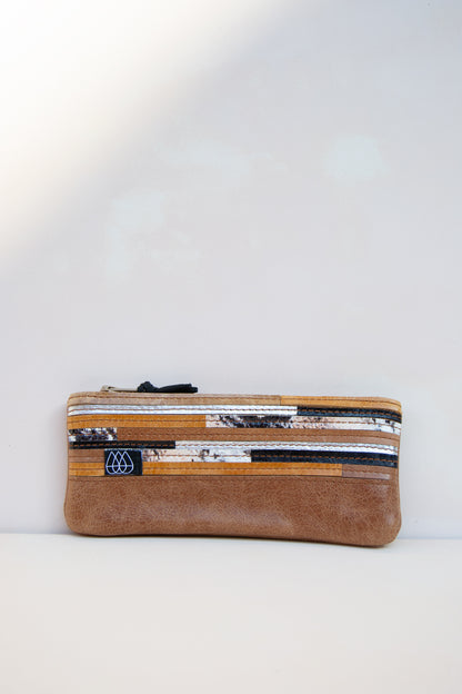 Mäppchen Crazy Stripes / Leder