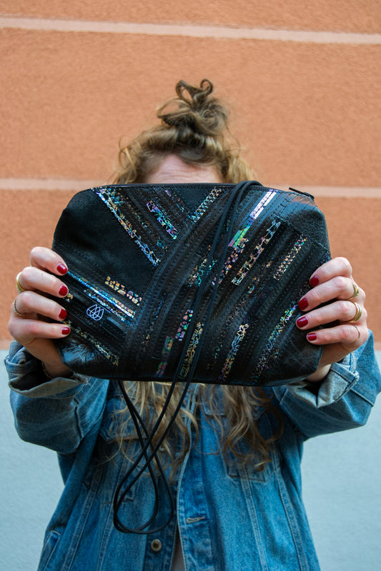 Festivaltasche Crazy Stripes / Disco / Medium+Large