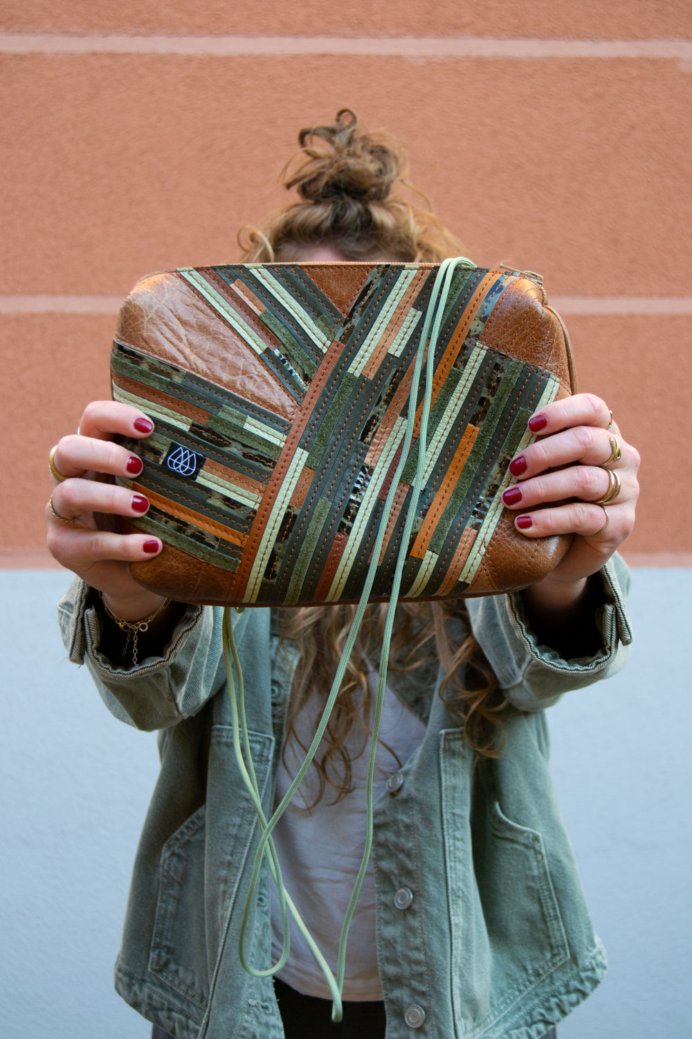Festivaltasche Crazy Stripes / Green Leo / Large
