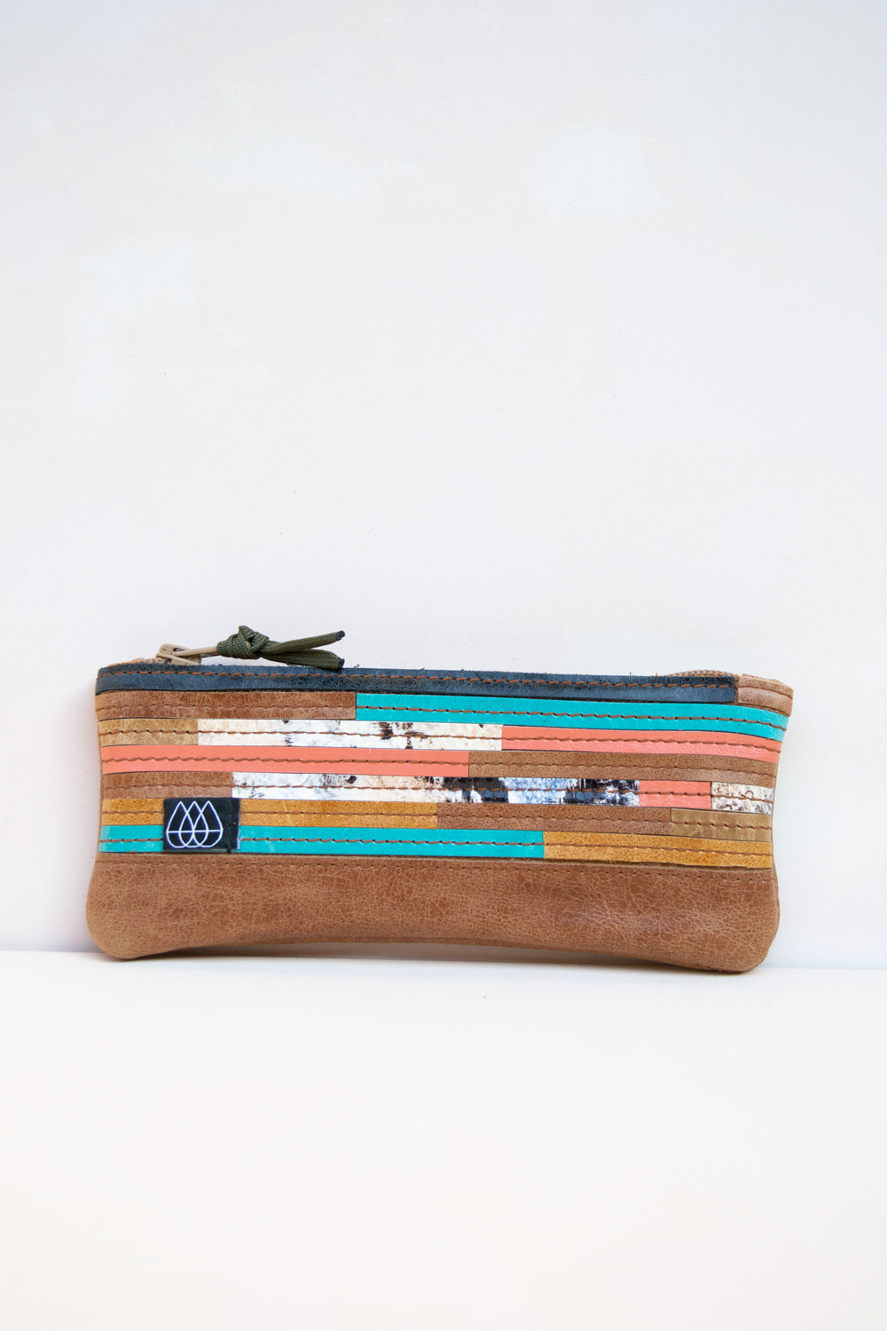 Mäppchen Crazy Stripes / Leder