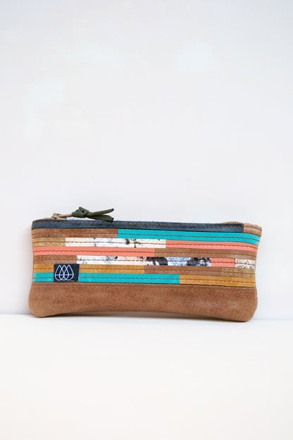 Mäppchen Crazy Stripes / Leder
