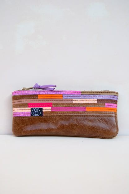 Mäppchen Crazy Stripes / Leder
