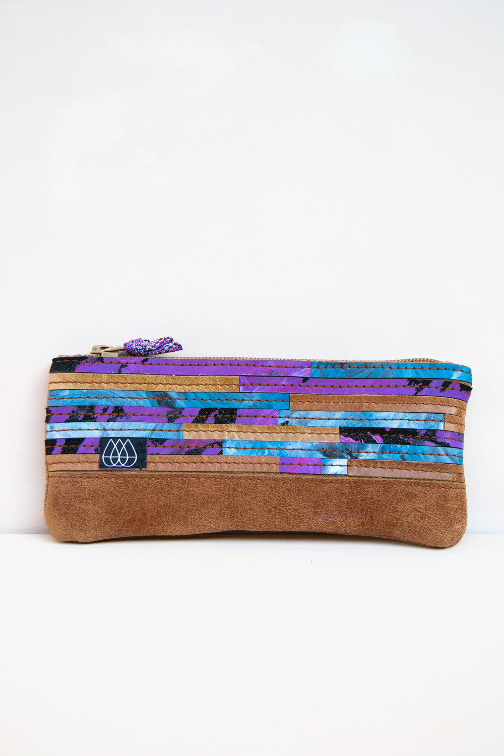 Mäppchen Crazy Stripes / Leder