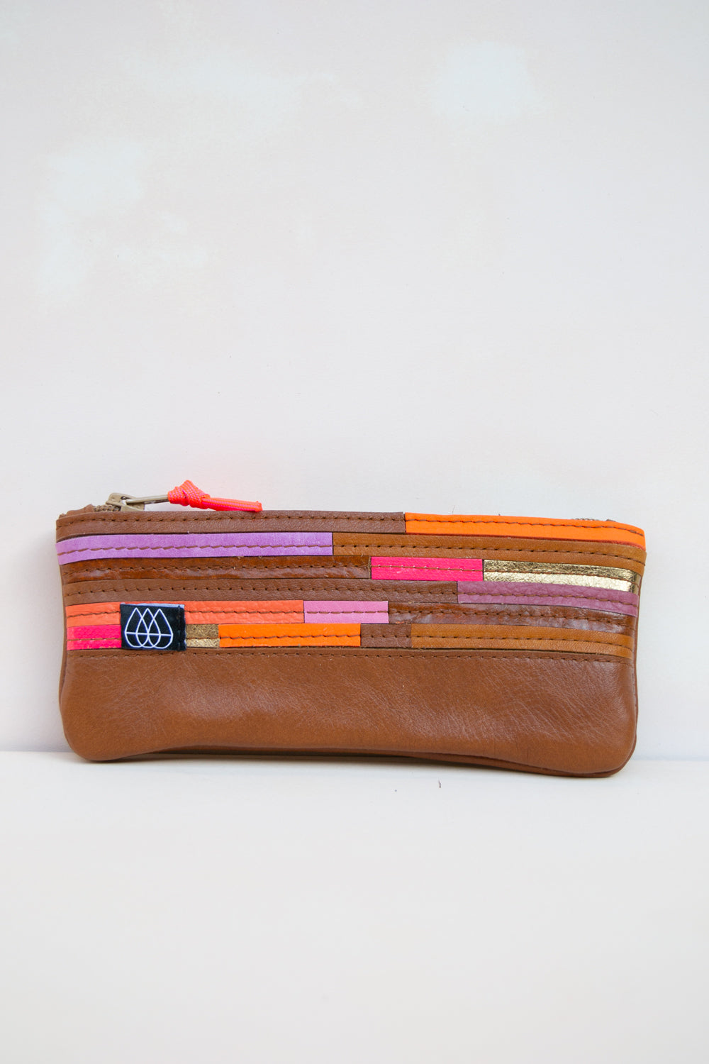 Mäppchen Crazy Stripes / Leder