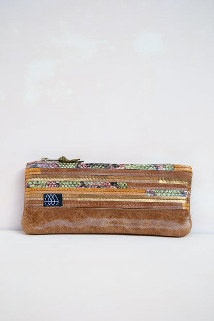 Mäppchen Crazy Stripes / Leder