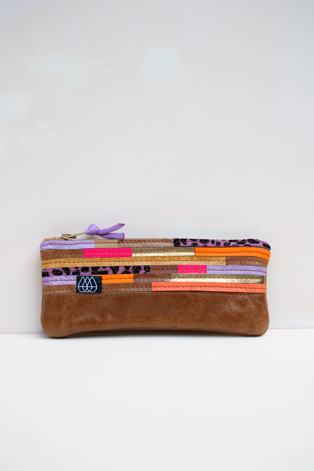 Mäppchen Crazy Stripes / Leder