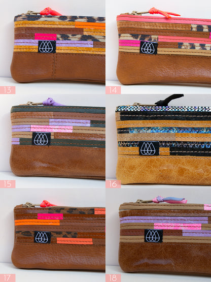 Mäppchen Crazy Stripes / Leder