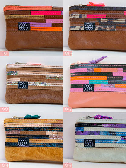 Mäppchen Crazy Stripes / Leder