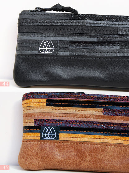 Mäppchen Crazy Stripes / Leder