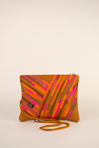 Festivaltasche Crazy Stripes / Orange Pink / Medium