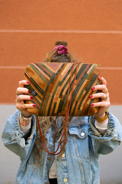 Festival Bag Crazy Stripes / Black