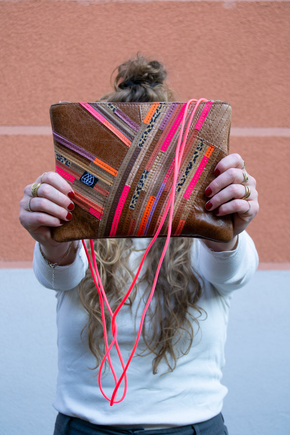 Festivaltasche Crazy Stripes / Neon Leo / Medium + Large
