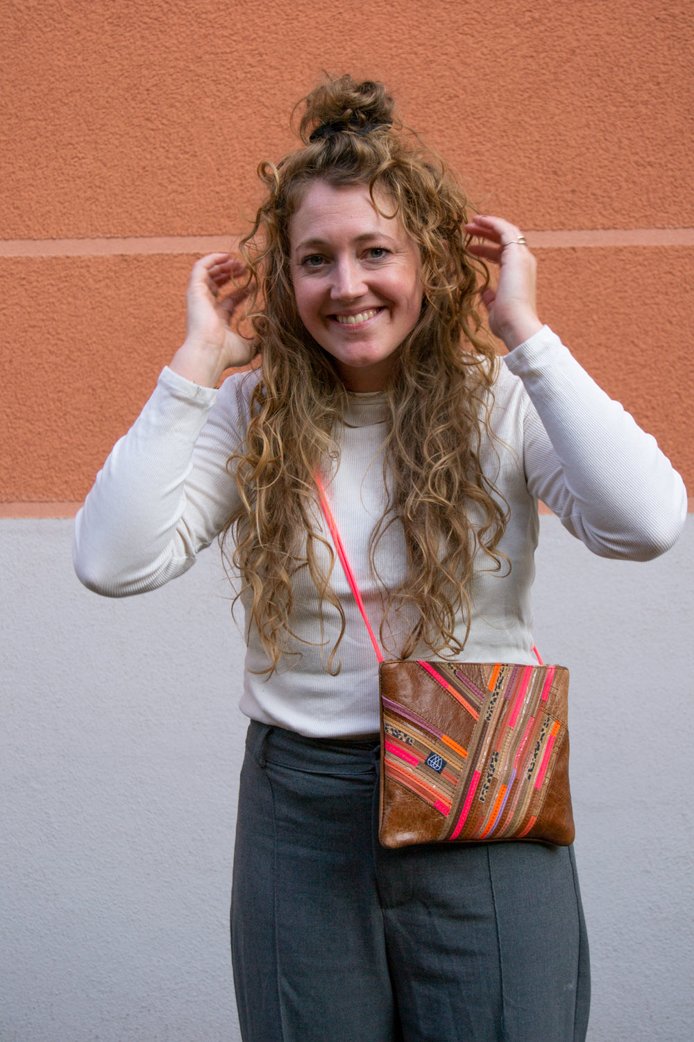 Festivaltasche Crazy Stripes / Neon Leo / Medium + Large