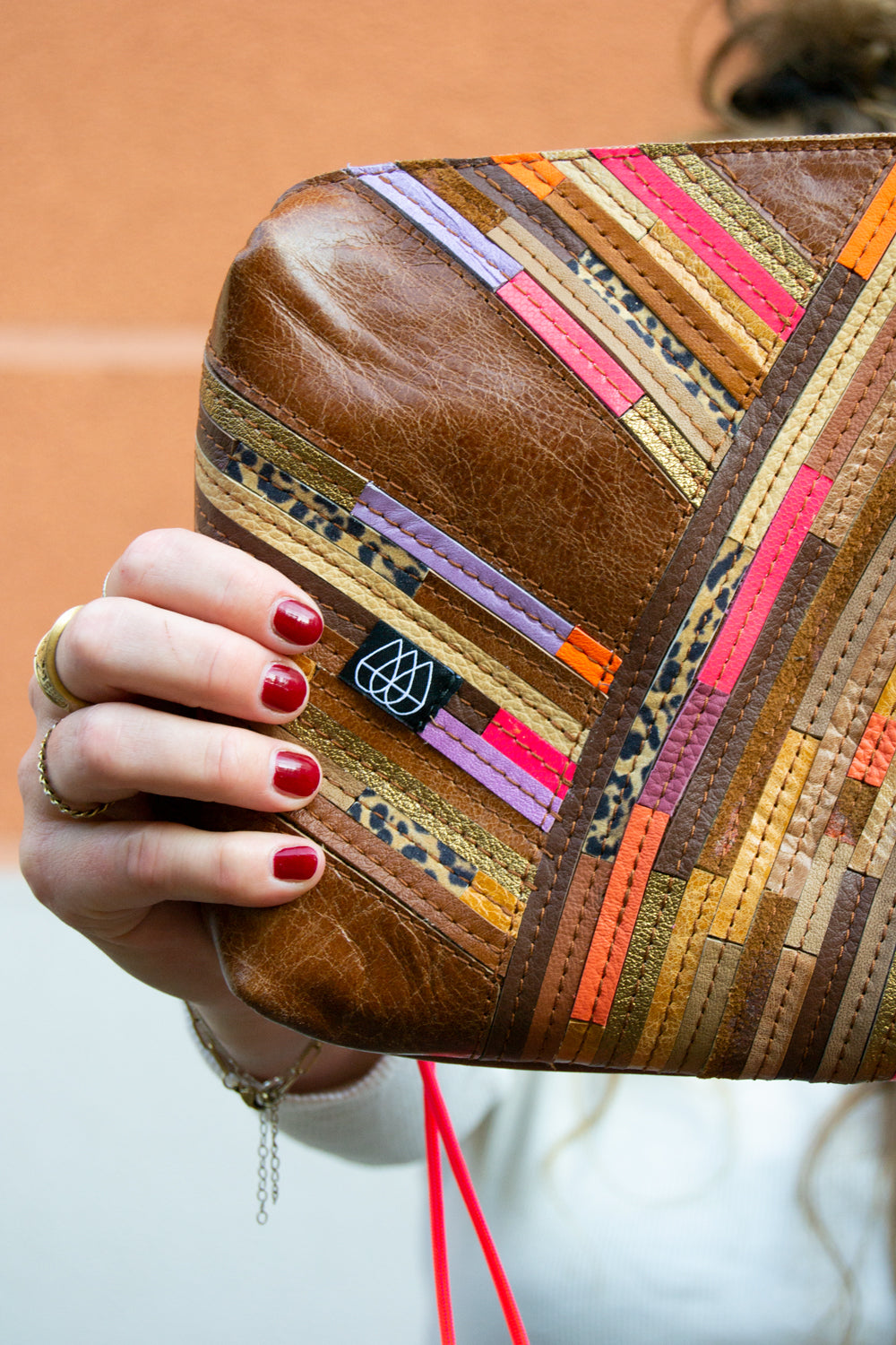 Festivaltasche Crazy Stripes / Neon Leo / Medium + Large
