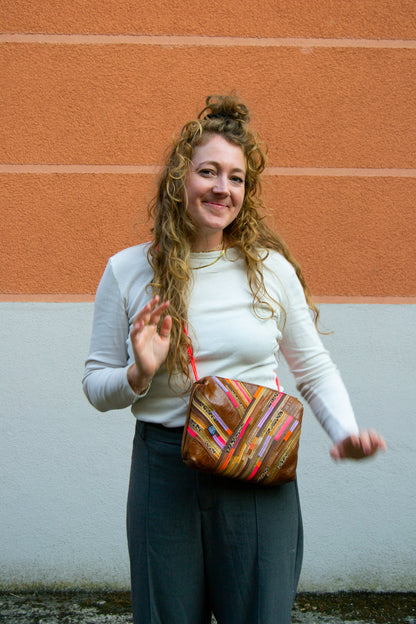 Festivaltasche Crazy Stripes / Neon Leo / Medium + Large